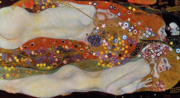 Serpientes de agua II Gustav Klimt Pinturas al óleo